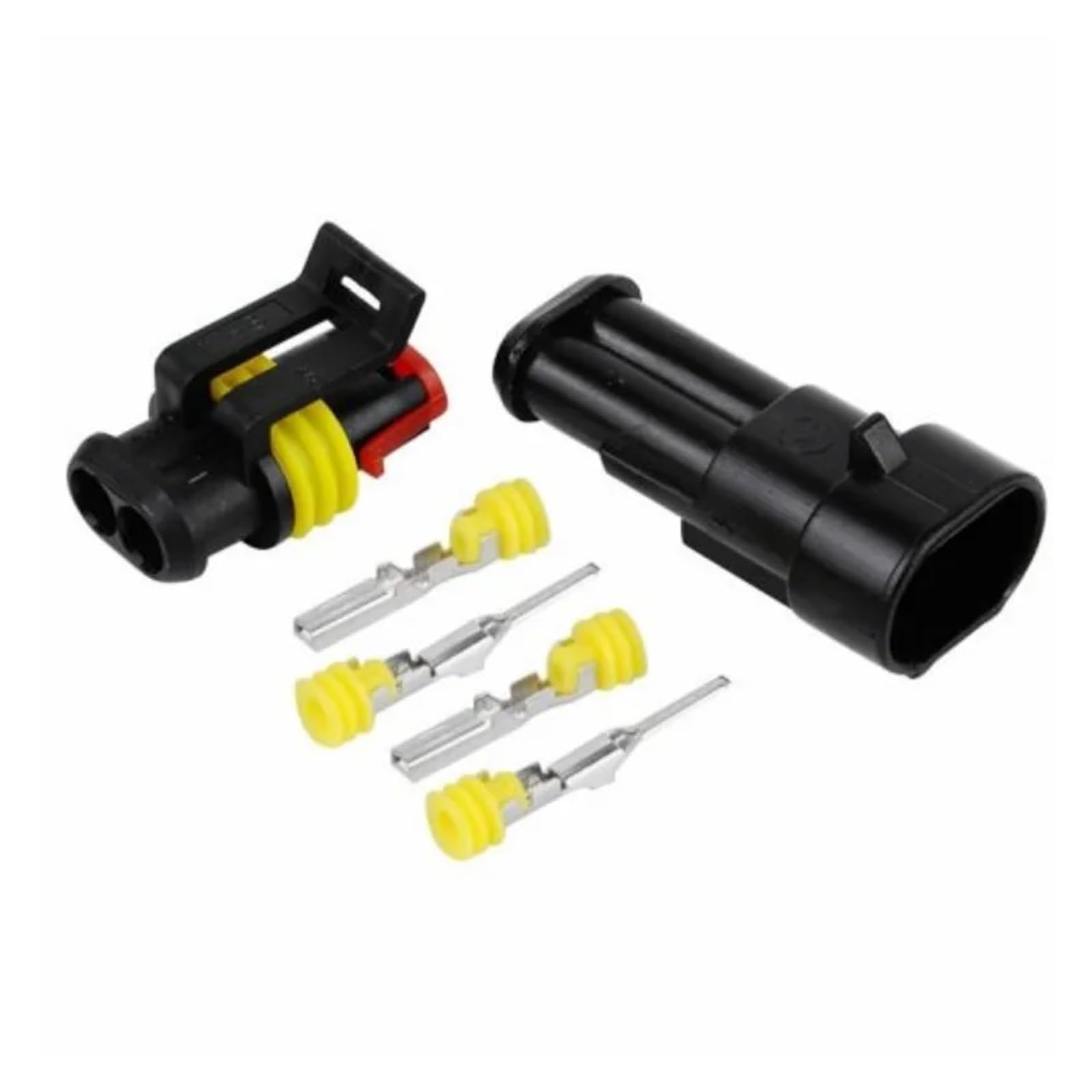 Set 25 Connettori Impermeabili 2 Pin + 20 Saldature – Per Auto, Moto, Barca E Camper, Range -40°C A 120°C