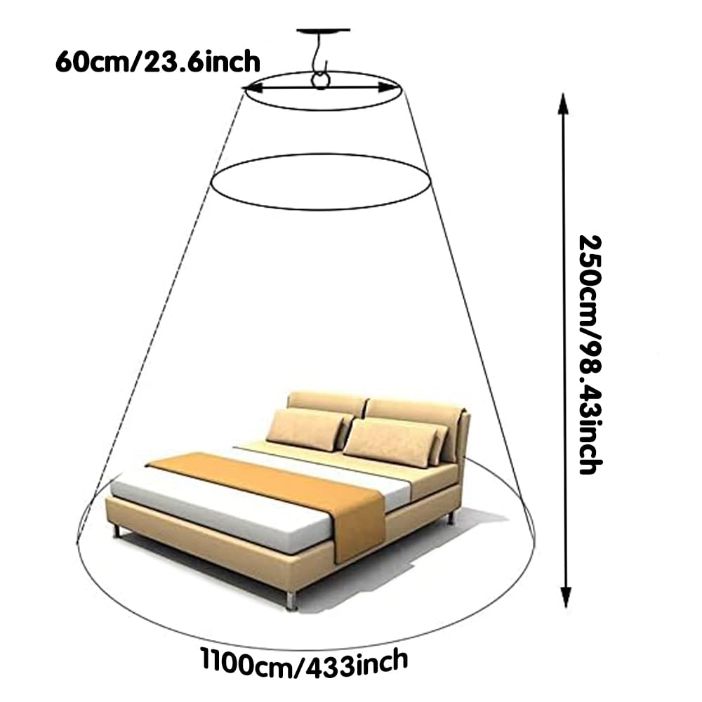 Moustiquaire Universelle pour Lit Simple et Double - Tente Respirante de Maison et Voyage, Blanc