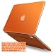 iBenzer Basic Soft-Touch Series Plastic Hard Case & Keyboard Cover for Apple Old Macbook Pro 13-inch 13" with Retina Display A1425/1502 (Orange)