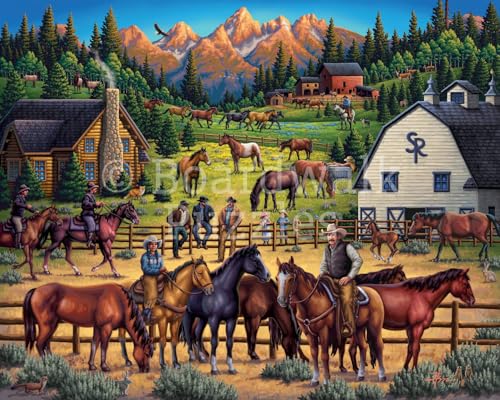 D·O·W·D·L·E Sunrise Ranch Rompecabezas Personal, 210 Piezas | Arte Exclusivo de Bruce Martin, Piezas de Ajuste Preciso para Adultos miniatura 3