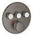 Produktbild GROHE Grohtherm SmartControl | Brause-und Duschsysteme - Thermostat mit 3 Absperrventilen | hard graphite gebürstet | 29121AL0
