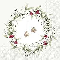 IHR Ideal Home Papierservietten – Design „ACORNS AND LEAVES“ In Braun, 20 Stück