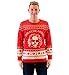 Big Lebowski The Dude Abides Ugly Christmas Sweater (Large) Red