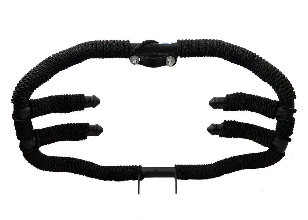 BULLKARTZONE Safety Leg Crash Guard Heavy Duty 8 Bend or 2 Rod Leg Guard with Wrap Black Rope Bike Crash Guard Compatible for Bullet Classic 350/500, Standard