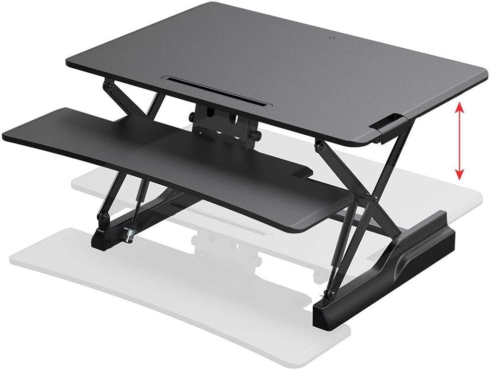 Crazy Deals Monoprice Full-Size Sit-Stand Workstation Converter - 35.4 x 23in Table Top, Single Display, Height Adjustable 5.9-19.7 - Workstream Collection Black Friday Sale 2022 Monoprice Full-Size Sit-Stand Workstation Converter - 35.4 x 23in Table Top, Single Display, Height Adjustable 5.9-19.7 - Workstream Collection