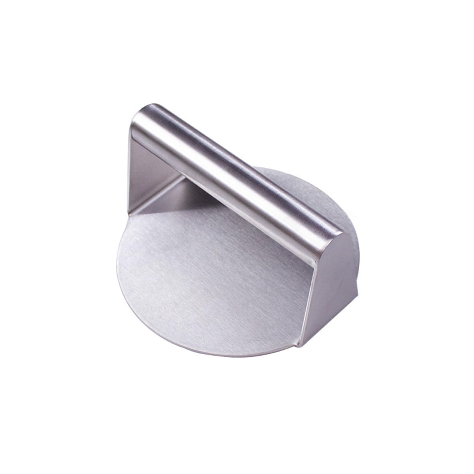 Jazuaiao Small Round Stainless Steel Smasher Burger Press Hamburger Patties Meat Masher Manual Meat Press Mold For Meats Kitchen Tool Outdoor Hamburger