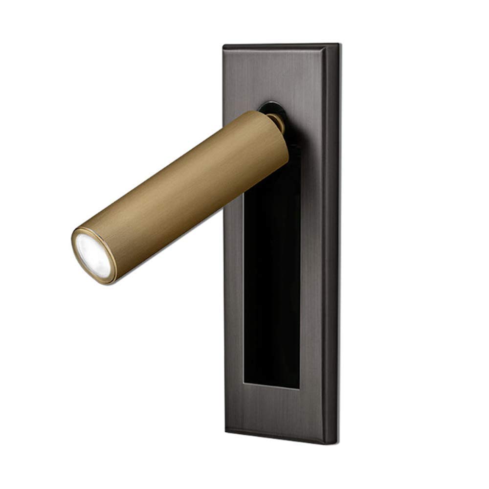 Foco empotrado de lectura LED de 3W con brazo ajustable para pared y cabecera