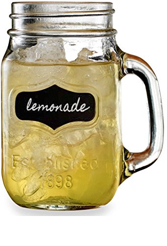 Circleware Yorkshire Jar, 17.5 Ounce, Mason Chalkboard Mugs #TOP1