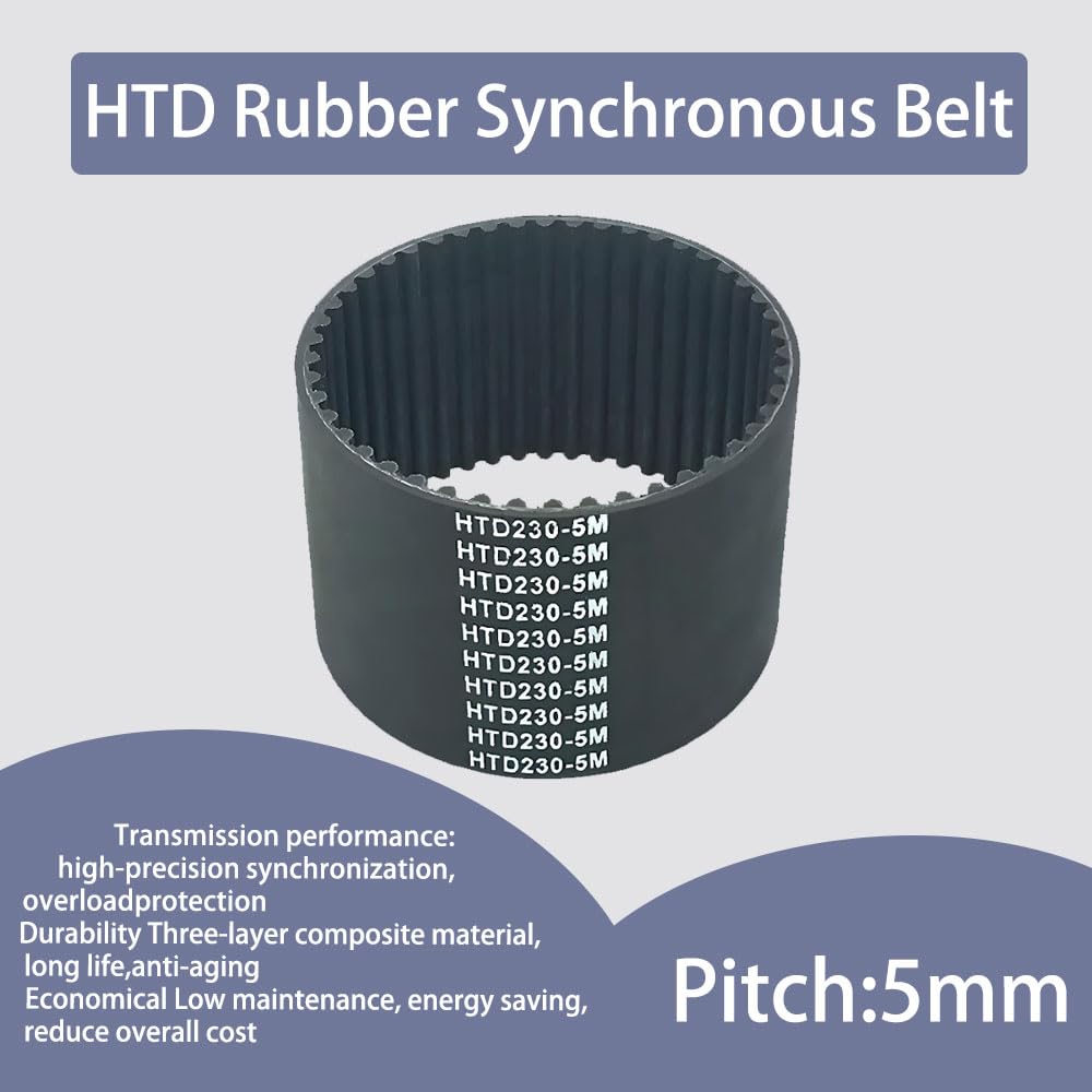1x HTD1830-5M-60mm Zahnriemen mit Glasfaser & Nylon-Zahnflanke – Industrieller Synchronantrieb