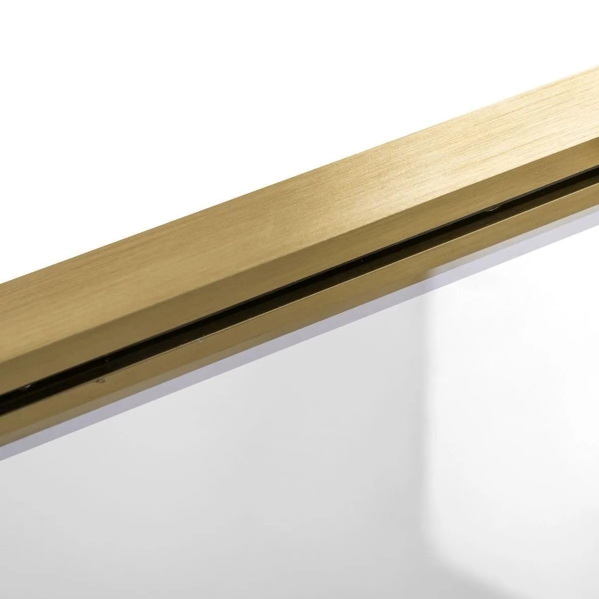 REA MAMPARA DE BAÑO FABIAN 100 CM MAMPARA DE BAÑERA, ALTURA 140 CM (ORO CEPILLADO)