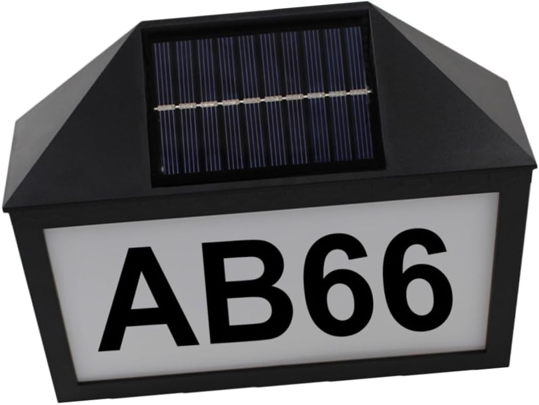 Photo voltaic Home Quantity Signal Mild Photo voltaic Powered Deal with Lamp for Out of doors Use Waterproof LED Digital Plaque for Villas and Houses Straightforward to Set up