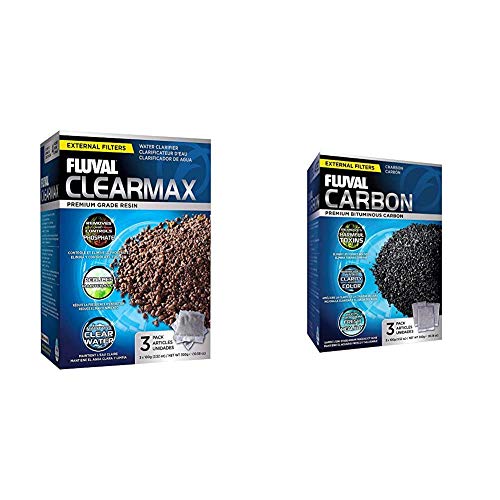 Fluval Clearmax Phosphate Remover Filters, 3.5 Ounces - 3-Pack Carbon,100-gram Nylon Bags, Pack of 3