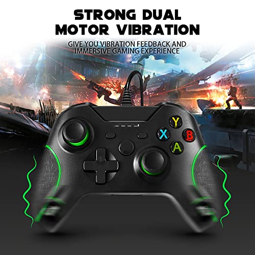 Saminra Replacement For Xbox One Wired Controller, Black Usb Gamepad Joystick Controller For Xbox One/S/X/Pc Windows 10 With 3.5Mm Audio Jack #TOP5