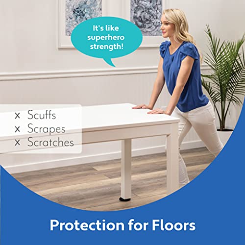 Mighty Monkey Furniture Sliders, 24 Pack, Carpet And Hard Floors Surfaces Moving Kit, Chair Leg Floor Protectors, Felt Coaster Pads Help Easily Move Sofa, Couches, Heavy Large Furniture Mover Gliders #TOP3