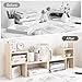 Jerry & Maggie Desktop Organizer Office Storage Rack Adjustable Wood Display Shelf, White, 5 Units, 16