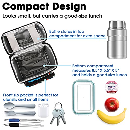 Image of J World Corey Kids Lunch Bag. Insulated Lunch-Box for Boys Girls, Graffiti