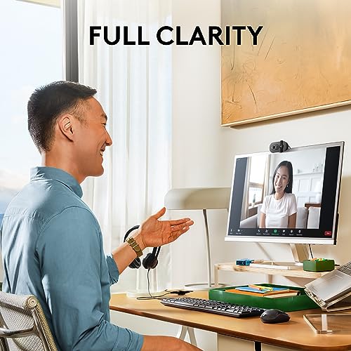 Brio 100 Full HD per riunioni e streaming & MK120 Combo Tastiera e Mouse con Filo per Windows, Mouse Ottico Cablato - Webcam - Immagine 2