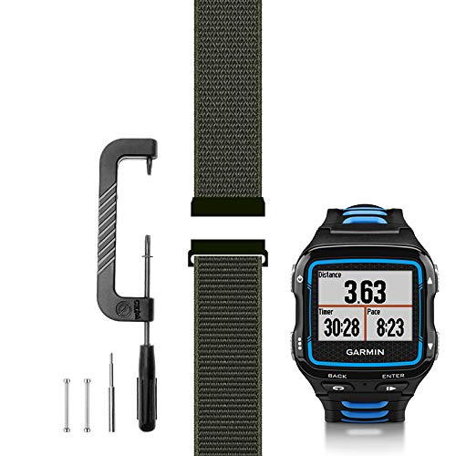 C2D JOY Sport Mesh Strap Compatible with Garmin forerunner 920XT Multisport GPS Watch Band Nylon Replacement Bands Accessory - 22#, Large