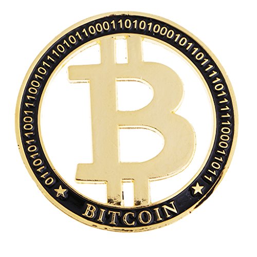 Preisvergleich Produktbild Hellery Vergoldete Bitcoin BTC Gedenkmünze Modell Spielzeug Sammler Einzigartiges Geschenk