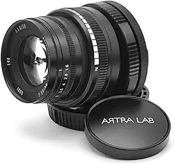 ARTRA LAB Motus 50 mm F1.6 PAN TILT 360 - Lente manual para Sony E - Ideal para fotografia de rua, retratos e paisagens