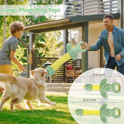 Image of Large Plush Squeaky Dog Toys, Interactive Tug of War Puppy Toys for Indoor Play - Duck Stuffed Dog Toys with Soft Fabric for Small, Medium, and Large Pets