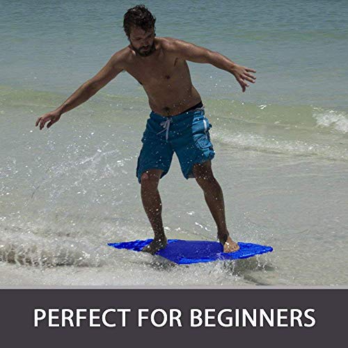 Wood Skimboard with IXPE Foam Traction, No Wax Needed | Red, 30\" (Up to 120bs.) | Skim Board for Kids/Adults.