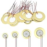 SATUY 32Pcs Piezo Disc Transducer, 4 Sizes 20mm, 27mm, 35mm, 41mm, Contact Microphone Pickups with Wires for Acoustic Guitar, Drum Triggers, Acoustic Instruments