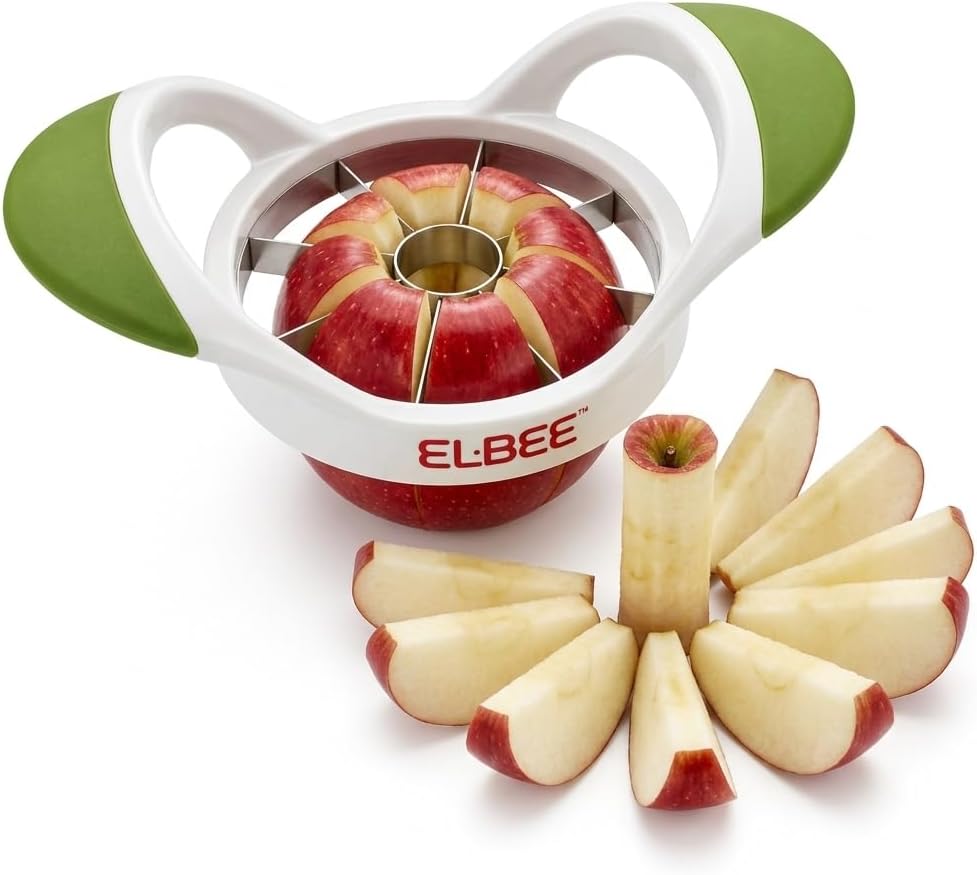 Elbee Home Apple Slicer and Corer, 8 Wedges Plus Core, Stainless Steel