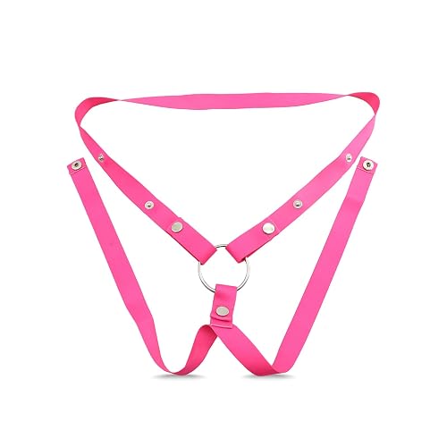 QgLust Neuer Peniskäfig Fester Hilfsriemen Cock Cage Chastity Belt Keuschheitskäfig Männer Gürtel Herren CB Ring Elastisch Anti-Fall (Neu Rosa) - Neu Rosa