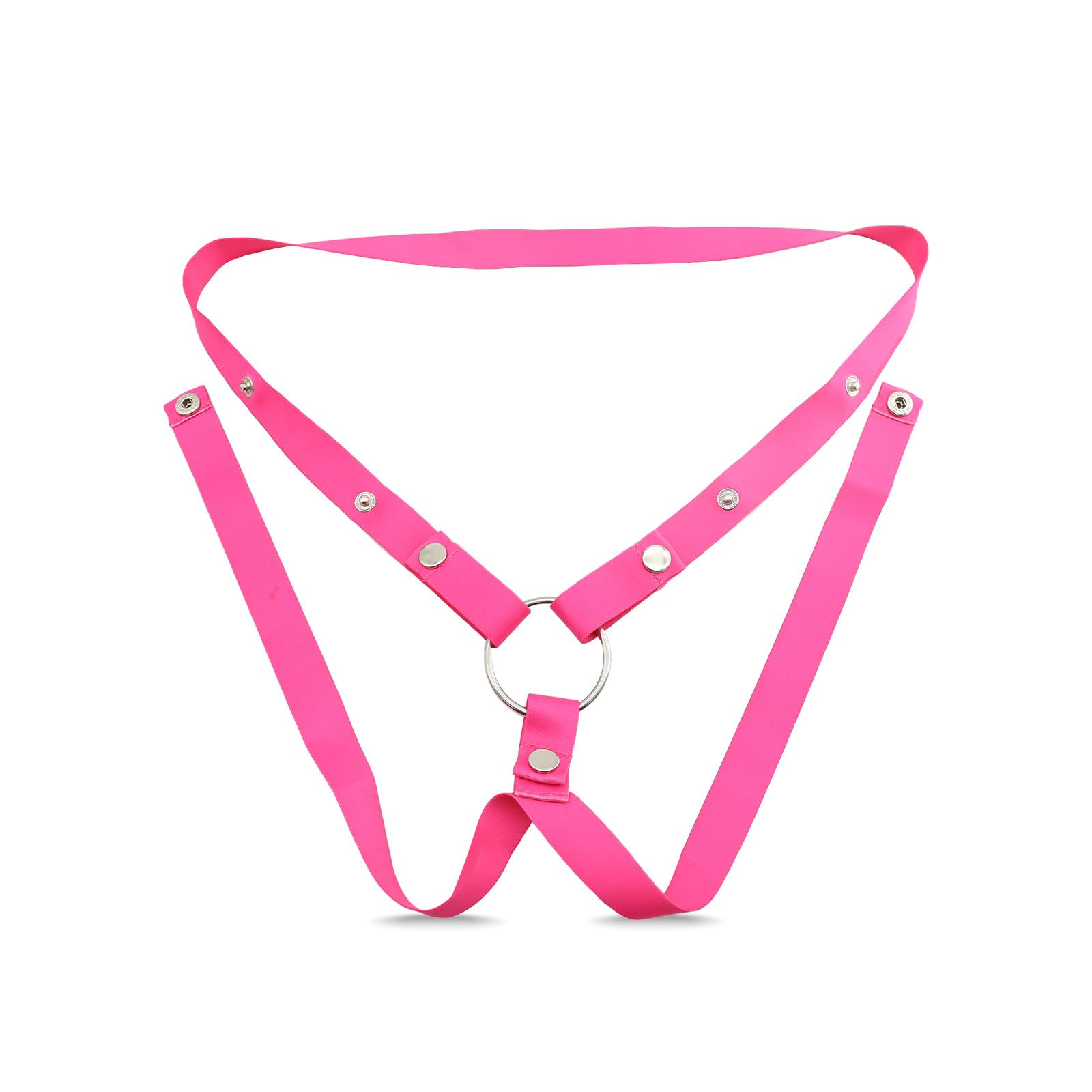 QgLust Neuer Peniskäfig Fester Hilfsriemen Cock Cage Chastity Belt Keuschheitskäfig Männer Gürtel Herren CB Ring Elastisch Anti-Fall (Neu Rosa)