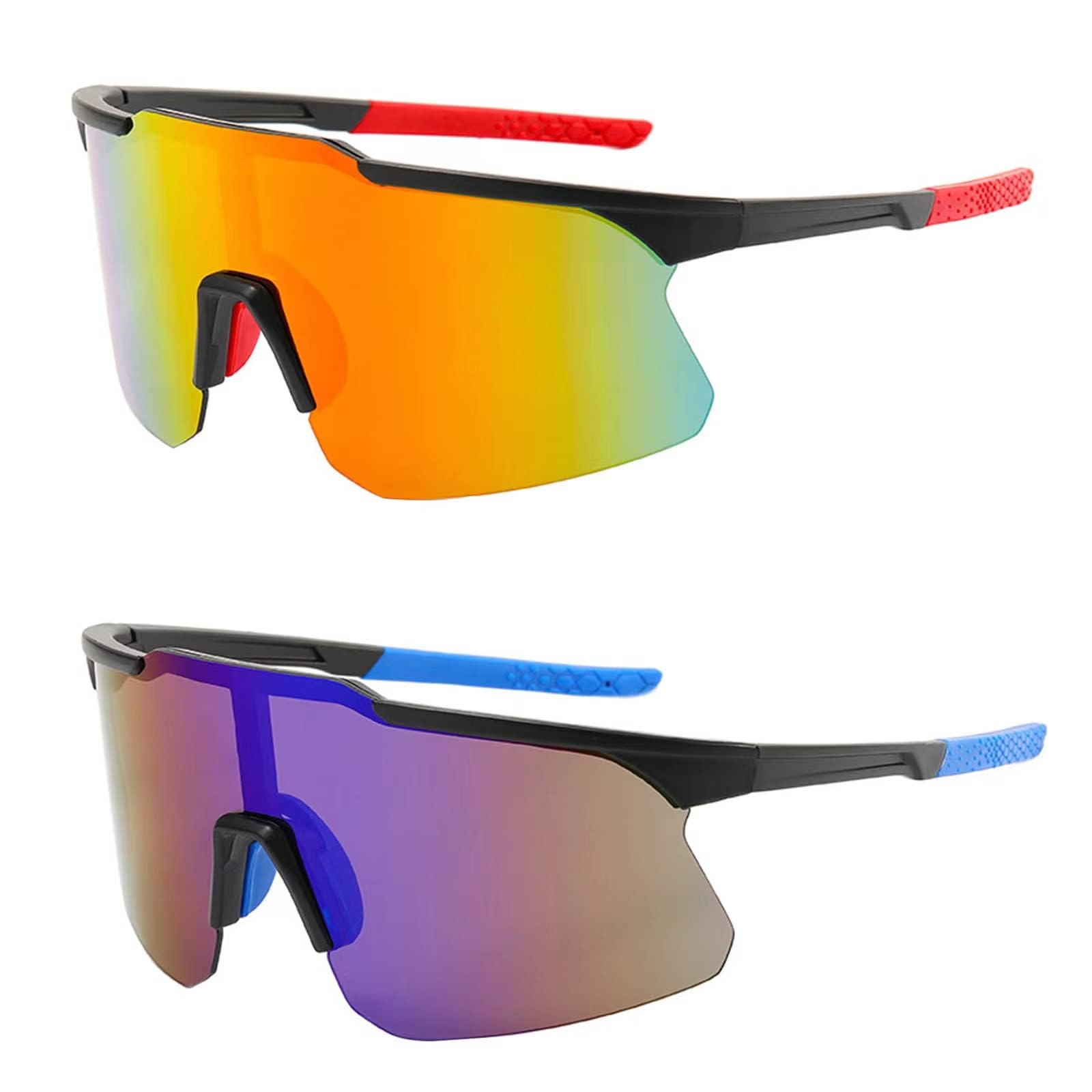 BECILES Gafas de Ciclismo para hombre y mujer, resistentes al viento UV 400, coloridas gafas de bicicleta, antiUV, para actividades al aire libre, como ciclismo, escalada, conducción, pesca
