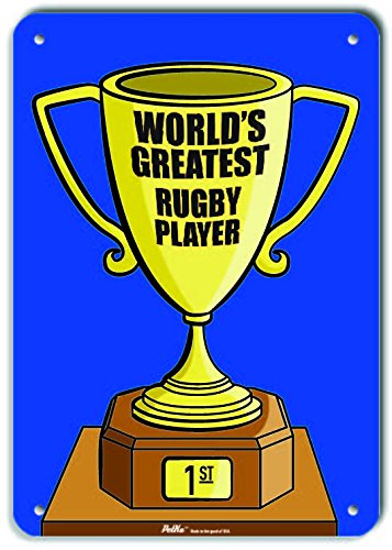 PetKa Signs and Graphics PKWG-0368-NP_ "World's Greatest Rugby Player" �v���X�`�b�N�T�C�� 10�C���` x 14�C���` �g���t�B�[�u���[