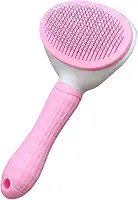 Escova Pet Rasqueadeira Pet 1-Click Tira Pelos Cabo Borracha Para Cachorro E Gatos 3 Cores (Rosa)