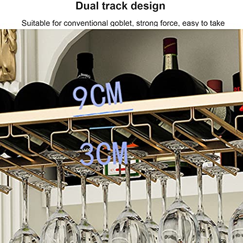 Soporte para botellas de vino ajustable negro y dorado miniatura 6