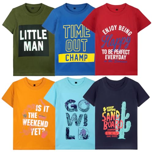 T2F - Camisetas de manga media larga para niños, multicolor 4, 3-4 años, multicolor, Multicolor 4, 3-4 Años