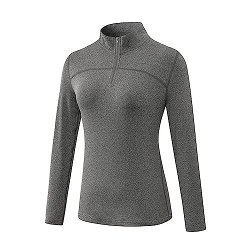 Valcatch Women's Thermal Pullover Quarter Zip Long Sleeve Tops Fleece Jacket Cold Weather Base Layer Shirt for Running Ski