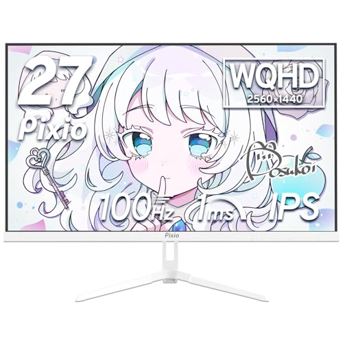 Amazon.co.jp: Pixio PX275 Wave White Gaming Monitor 27 Inch WQHD
