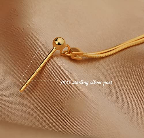 Dainty Dangle Drop Minimalist Gold/Silver Earrings for Women3