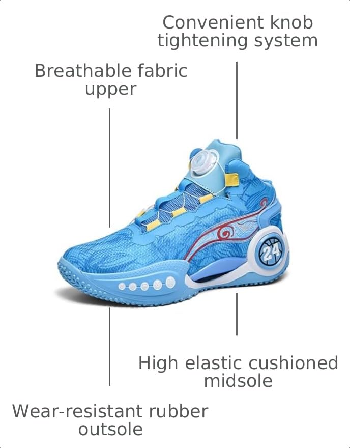 Image of Men's High-Top Basketball Shoes Anti-Slip and Wear-Resistant Soles Running Shoes Graffiti Design Fashionable Sports Shoes