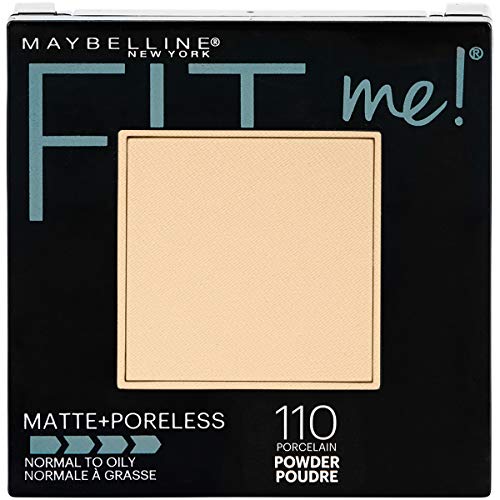 Maybelline New York Fit Me Matte + Poreless Powder Makeup, Porcelain, 0.29 Ounce