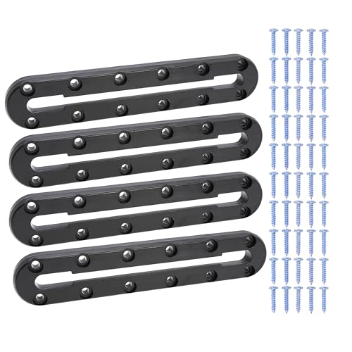 Ciweisah 9.2 Inch Kayak Rail Kayak Mount Track Accessories for Fish Finder,Cup Holder, Anchor Cleats Kayak Gear Track for Fishing Rod Holder Kayak Gear Track to Mount Kayak Paddle Holder (4)