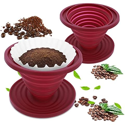 2 Pieces Collapsible Pour Over Coffee Dripper Cover