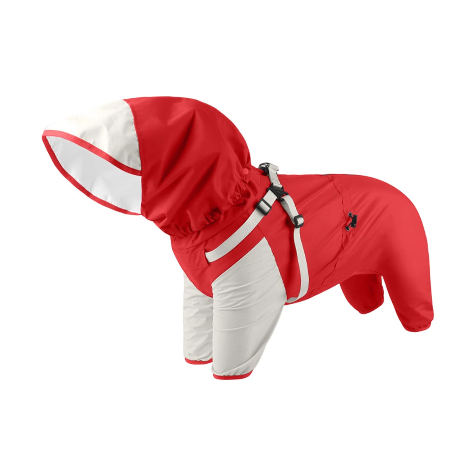 Impermeabile con cappuccio per cani con cappuccio staccabile, giacca impermeabile regolabile per cani di piccola e grande taglia attività all'aperto cappottino con cappuccio regolabile