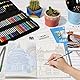 H & B Buntstift, Künstler-Buntstift, professionelles Zeichenstift-Set für Kinder, Künstler, Erwachsene, Maler, ideal zum Skizzieren von Kindern (51 bunte Stifte mit Skizzenblock und Buch)