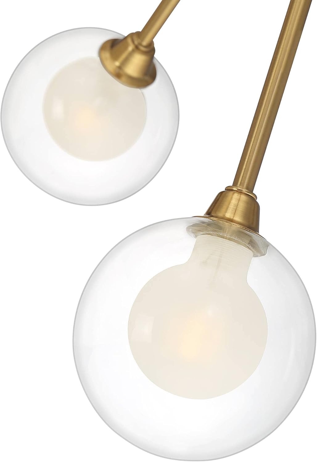 Modern Gold Glass Sputnik LED Ceiling Light Fixture