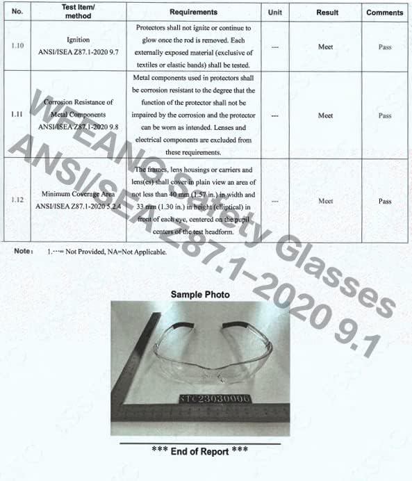 Miniatura 6 de Safety Glasses, Protective Eyewear for Men Women, ANSI Z87.1 Eye Protection Goggles with Clear Protective Lens for Work,Lab