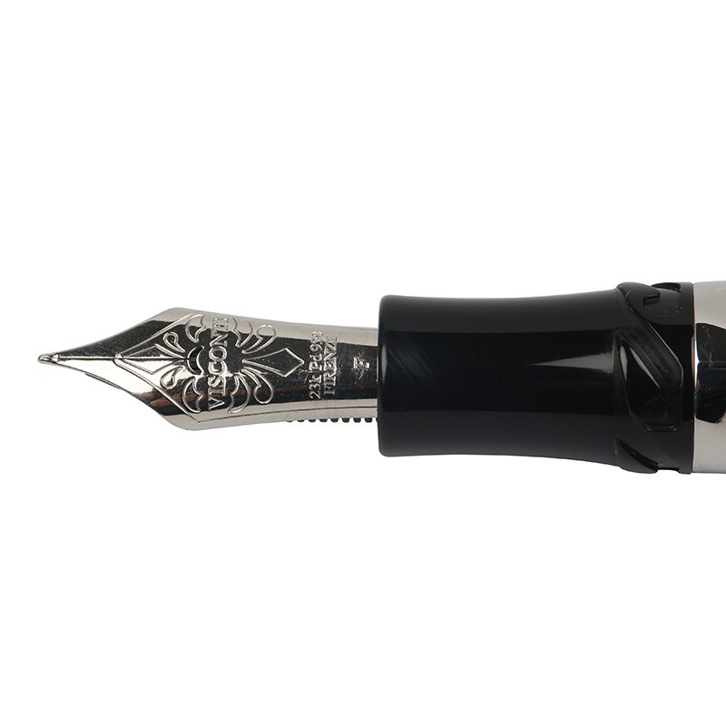 VISCONTI PENNA STILOGRAFICA DIVINA BLACK OVER SIZE PENNINO 23KT PALLADIO MISURA F