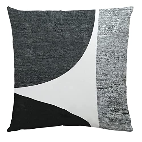 Xiangwen Abstract Geometric Modern Throw Pillow Covers Set Of 4，18 X 18 Inch Black And White Gray Boho Decorative Pillowcases Abstract Geometric Pillow Covers For Bedroom Bed Outdoor Couch Sofa #TOP3