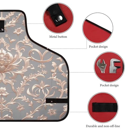 Delantal ajustable para trabajo unisex con múltiples bolsillos miniatura 3