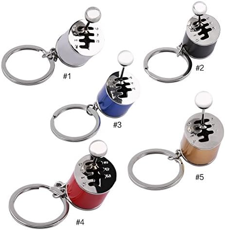 Zerone Creative Keychain Auto Gear Shifter Model Keyring Car Part Shaped Metal Alloy Key Rings (Black)